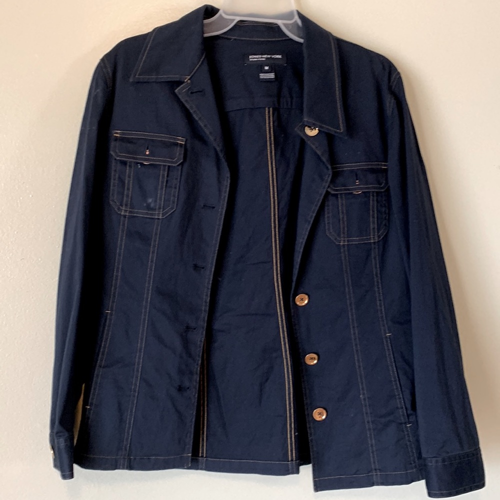 Jean jacket worn once jones New York fitted